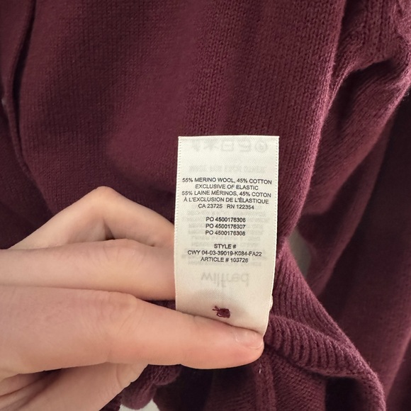 Aritzia Wilfred Moonrise Cardigan Spiced Burgundy Size Large NWOT - Picture 5 of 10